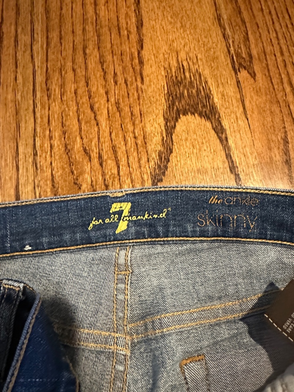 7 For All Mankind Skinny Jeans - Blue Denim